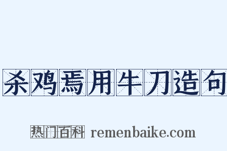 杀鸡焉用牛刀造句是什么意思的图片